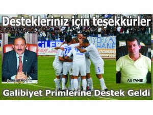 Destekleriniz için teşekkür ederiz