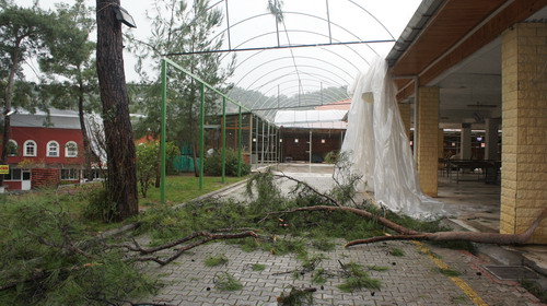 FIRTINA BELDİBİ’NDE HASAR YAPTI