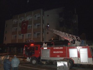 Kapalı otelde çıkan yangın ucuz atlatıldı
