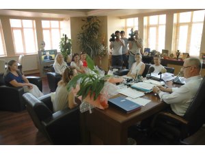 CHP Kadın Kolları Yeni Yönetimi Başkan Ünlü’yü Ziyaret