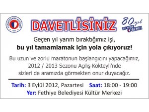 Sezon Açılış Programı Pazartesi günü…