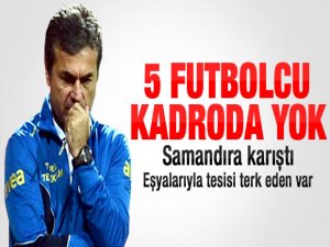 Fenerbahçe'de 5 oyuncu kadroda yok
