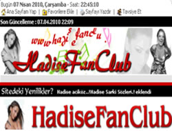 Hadise Fan Club Sitesi kuruldu