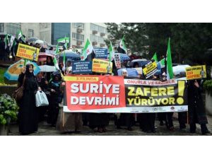 Suriye halkıyla dayanışma için yürüdüler