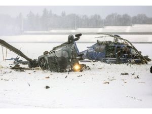 Berlin'de İki helikopter çarpıştı: 1 ölü