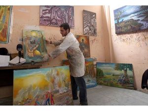 Engelli ressam herkesi şaşırtıyor