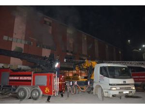 Karaman'da fabrika yangını