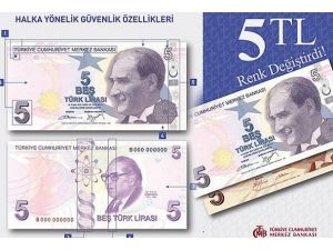 Mor 5 liralar tedavüle çıkıyor