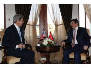 Davutoğlu-Kerry görüşmesi başladı