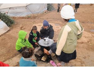 Suriye sınırında yoklukla mücadele