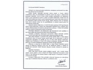 Beldibi Belediye Başkanı İdris İSPİRLİ Mektupla Dertleşti