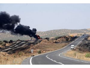 Diyarbakır'da petrol boru hattında yangın