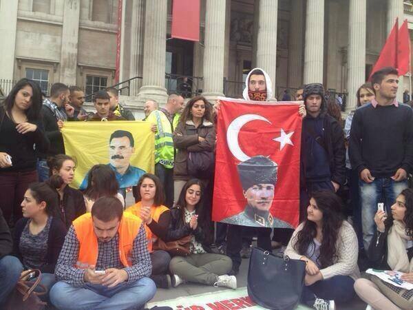 Taksim'i bahane edip Öcalan pankartı astılar