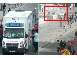 Eylemcilerin şiddeti güvenlik kameralarına yansıdı