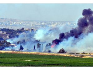 İsrail sınırındaki köylere topçu ateşi
