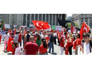 New York'ta Erdoğan'a destek mitingi