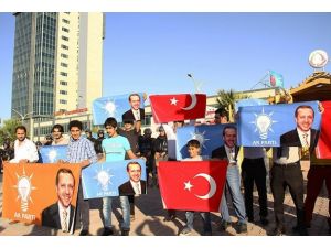 Erbil'de Başbakan Erdoğan'a destek gösterisi