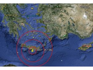 Akdeniz'de 5,7 büyüklüğünde deprem