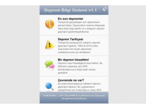 Depremler artık cepten takip edilebilecek