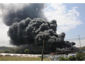 Yalova'da plastik fabrikasındaki yangın