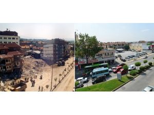 Depremin izlerini silmeye çalışıyor