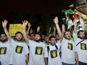 Saraçhane Parkı'nda Mısır eylemi