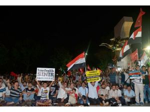 Saraçhane Parkı'nda "katliam" protesto ediliyor