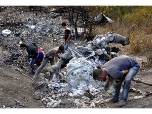 AA ekibi Suriye helikopterinin enkazının bulunduğu bölgede