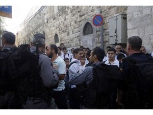 İsrail güvenlik güçleri ile Filistinliler arasında arbede