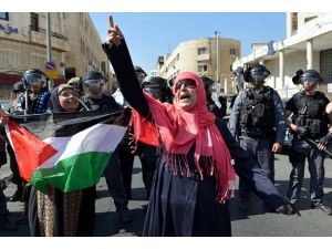 Kudüs'te "Aksa Cuması" gösterisine polis müdahalesi