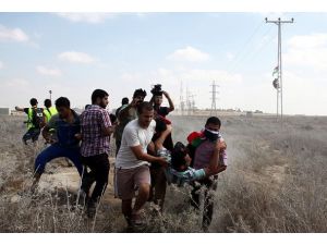 Gazze sınırındaki gösterilere polis müdahalesi