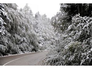 Uludağ'a mevsimin ilk karı yağdı