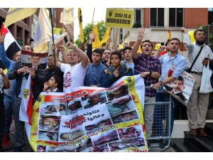 Londra'da Mısır protestosu