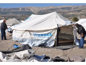 Çadır kentte kış hazırlığı