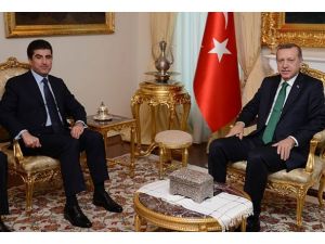 Erdoğan, IKBY Başbakanı Barzani'yi kabul etti