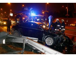 Topbaş'ın koruma aracı kaza yaptı