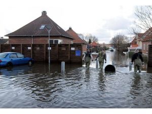 Danimarka'da bazı kentler sular altında kaldı
