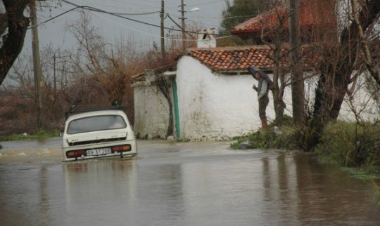 Bodrum'daki kuvvetli sağanak