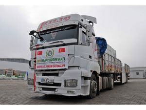 Suriye'ye 35 tır yardım