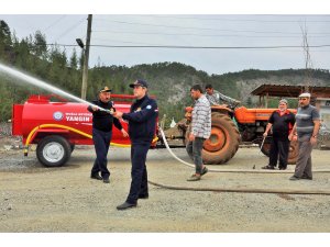 Büyükşehir'den yangına ilk müdahale desteği