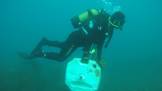 Deniz dibi temizliği Gümüşlük'te devam etti