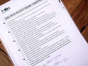 OKTAY’DAN  DOĞA İÇİN YAZILI TAAHHÜT