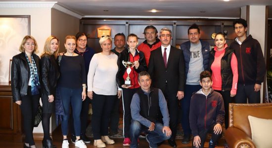 Şampiyondan Başkan Oktay’a ziyaret