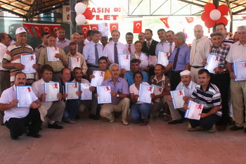 Hisarönü'nde 1161 tapu dağıtıldı