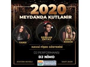 MARMARİS'TE YENİ YILA COŞKULU KUTLAMA