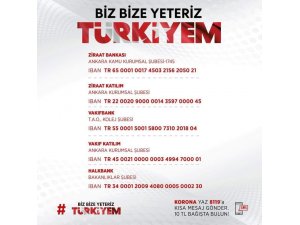 ‘Milli Dayanışma Kampanyası’  hesap numaraları