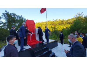 Marmaris'te darbe gecesi şehit edilen polisin anıtı açıldı