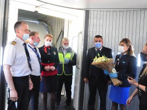 Bodrum sezonun ilk dış hat uçuşunu karşıladı