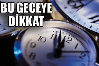 Saat 1 saat geri alınıyor