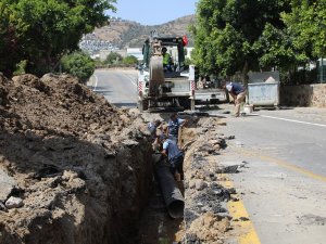 MUSKİ Ekiplerinden Gümüşlük’te Gece Mesaisi
